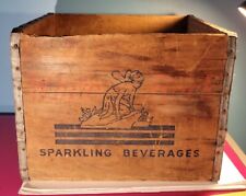 Rare 1960s White Rock Sparkling Beverages Wooden Crate Lowell MA picture