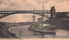 SMS Worth passes Kaiser Wilhelm Canal Bridge German Imperial Navy WWI c.1910s picture