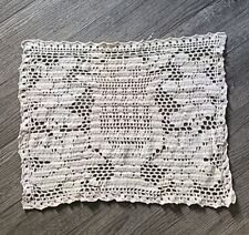 Large Vintage Crochet Rectangle Doily 24 x 20 inch picture