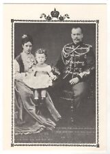 RUSSIAN Tsarevich Alexander Wife Maria son Nicholas, future Emperor Postcard OLD picture