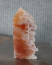 ORANGE CALCITE DOG TOOTH POINT 3.02 INCHES TALL/ 96.6 GRAMS picture