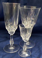 Linea Medici Royal Crystal Rock Crystal Wine Champagne Liquor Glasses 3 Pcs Set picture