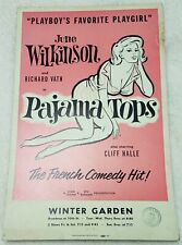 Original June Wilkinson broadway Pajama Tops window card 1963 Winter Garden picture