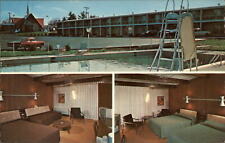 Westfield Massachusetts Howard Johnson's Motor Lodge pool multiview postcard picture