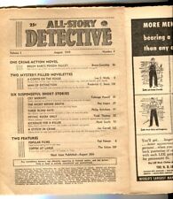 All-Story Detective Pulp August 1949- coverless reading copy picture