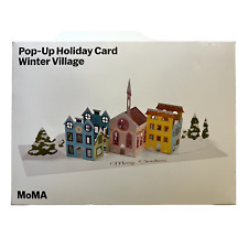 MoMA Pop Up Holiday Card Winter Village New In Box Factory Sealed Christmas  picture
