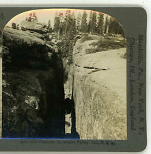 The 'Fissures' Yosemite Valley CA Keystone Stereoview c1900 picture