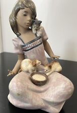LLADRO Women with Cuddly Kitten Figurine Rare. Hand Painted   1990 E-19 MY picture