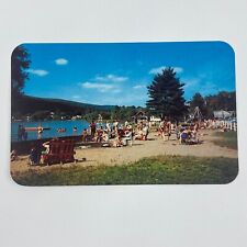Pinecliff Lake Community Beach West Milford NJ New Jersey Chrome Postcard picture