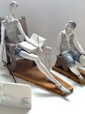 Vintage Lladro Don Quixote and Sancho Figurine Set of 2 Collector Society Sighed picture