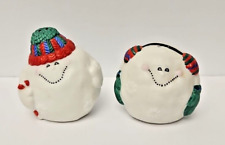 Vintage 1980s  Snowball Salt & Pepper Shakers picture