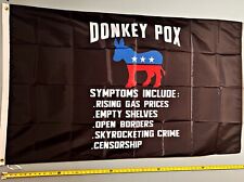 DONALD TRUMP FLAG FREE USA SHIP Donkey Pox List Republican Desantis USA Sign 3x5 picture
