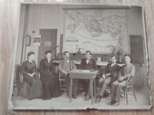 JUMBO CABINET CARD PHOTO WIMSHURST MACHINE LOT OF EQUIPMENT AND SCIENTISTS c1890 picture
