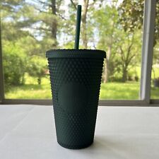 Starbucks Matte Dark Green Grande Touch 2022 Studded 16oz Tumbler Cold Cup picture