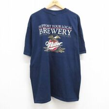 Xl/Used Hanes Short Sleeve Vintage T-Shirt Men'S 00S Mirror Beer Eagle Large Siz picture