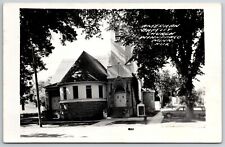 Winnebago Minnesota~Living Trees Shade American Baptist Church RPPC 1950s? PC picture