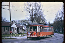 R DUPLICATE SLIDE - Milwaukee Electric 884 Trolley Electric Scene 1950s picture