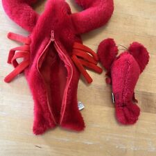 Vtg LOBSTER Mama & Baby Plush Zippered Pouch California + Dakin Stuffed Toy-Rare picture