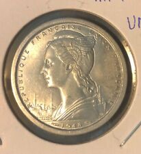 1948 St.Pierre and Miquelon 2 Francs UNCIRCULATED Coin-KM#2-Low Mintage-300,000 picture