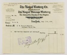 1908 Billhead The Royal Battery Co. NY picture