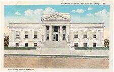 Albertson Public Library, Orlando, Florida, vintage postcard picture