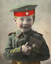 German WW1 Postcard - Feldgrau Boy - Feldpost Used 1915 Infantry Unit Stamped picture