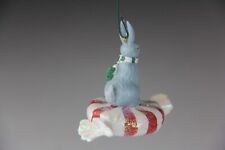 Vintage Classic Pooh Ornament Bunny Rabbit on a Peppermint Candy - RARE picture