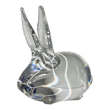 Authentic Steuben Classic Temptation Crystal Bunny Rabbit Paperweight - Signed picture