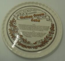 Vintage 1983 Royal China Co. Homemade Italian Cream Cake Recipe Plate picture