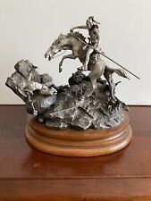 Chilmark Fine Pewter Sculpture  , Native American , Counting Coup  PERFECT  picture