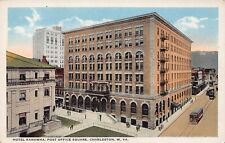 Charleston West Virginia WV Hotel Kanawha Post Office Square Postcard picture