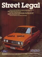 1980 FORD ESCORT RS2000 A3 ADVERT POSTER SALES AD BROCHURE MINT 2LT picture