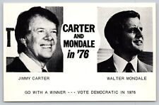 Postcard Carter And Mondale In 76 Vote Democratic In 1976 picture