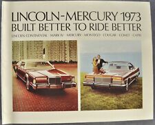 1973 Lincoln Mercury Brochure Mark IV Continental Cougar Comet Marquis Montego picture