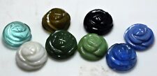 106 Ct Mix Stone hand Carved Flower design oval shape lot picture