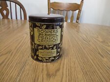 Vintage Bower's Old Fashion Peanut Crunch 1 lb Empty Advertising Tin picture