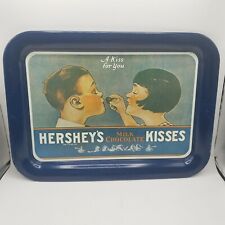 Vintage 1974 ~ Hershey's Mild Chocolate Kisses ~ A Kiss For You ~ Metal Tray picture