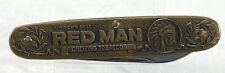 Vintage, Kutmaster, RED MAN Chewing Tobacco Advertisement, Folding Pocket Knife picture