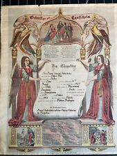 Antique PA German Fraktur Birth Certificate August 1867 Berks County PA picture
