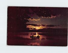 Postcard Fishing Sunset Ocean Scene picture