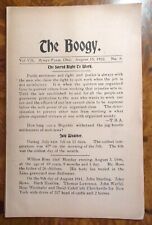 THE BOOGY R W Hinds New Port Tracy P O Ohio Tuscarawas 1922 Issue 8 ORIGINAL picture