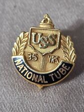 Vintage United States 10K Gold 35 year National Tube Co. Pin With Back 2.5g 1/2