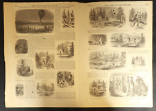 Frank Leslie's Illustrated VTG Newspaper Oct. 22, 1859 Voyage Atlantic Balloon picture