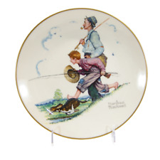 Gorham Fine China 1974 Norman Rockwell Fall Pensive Pals LE Collector Plate picture