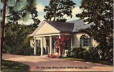 Little White House Warm Springs GA Georgia Linen Postcard VTG UNP Curteich picture