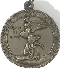Vintage Catholic Signed Penin St Michael, Guardian Angel  Medal, France picture