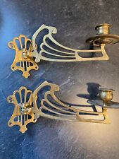 Vintage Art Deco Candle Wall Brackets Sconce Piano Candle Holder One Pair picture