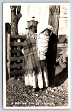 RPPC Ely Nevada View Native American Woman Native Son Child Papoose Crib 193 D2 picture