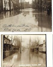 1907 flood at Turtle Creek Pa; 2 nice real photo postcards/RPPCs picture