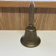 Vintage Handheld Brass Bell Decorative  service /School teacher 7 1/2 “ tall picture